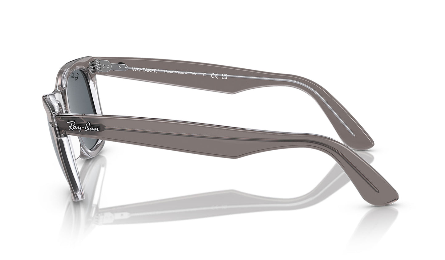 Ray-Ban RB2140 Original Wayfarer Sunglasses - Grey on Transparent / Blue