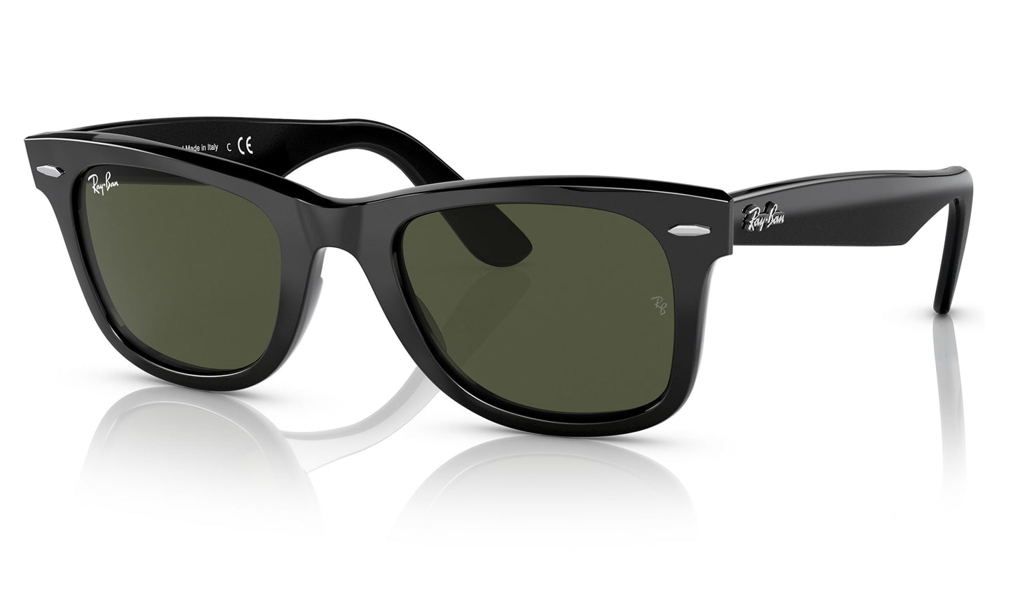 Ray-Ban RB2140 Original Wayfarer Sunglasses - Black / Green