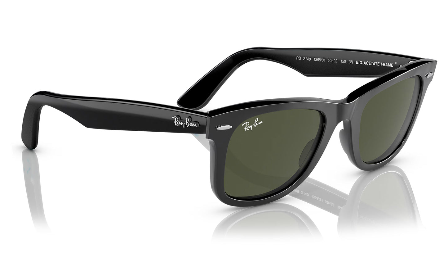 Ray-Ban RB2140 Original Wayfarer Sunglasses - Black / Green