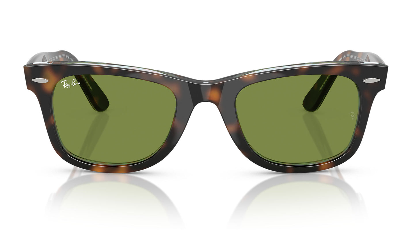 Ray-Ban RB2140 Original Wayfarer Sunglasses - Dark Havana On Multicolour / Green
