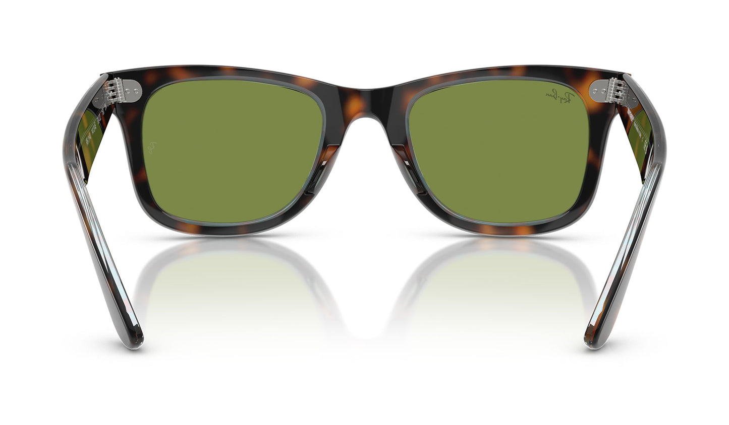 Ray-Ban RB2140 Original Wayfarer Sunglasses - Dark Havana On Multicolour / Green