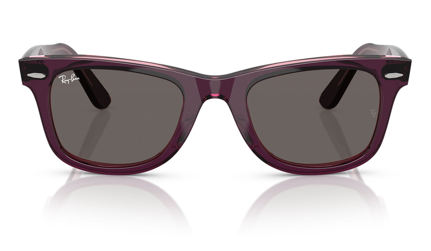 Ray-Ban RB2140 Original Wayfarer Sunglasses - Violet On Transparent Pink / Dark Grey