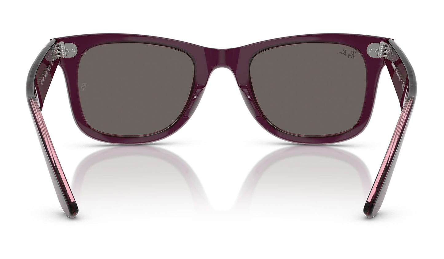 Ray-Ban RB2140 Original Wayfarer Sunglasses - Violet On Transparent Pink / Dark Grey