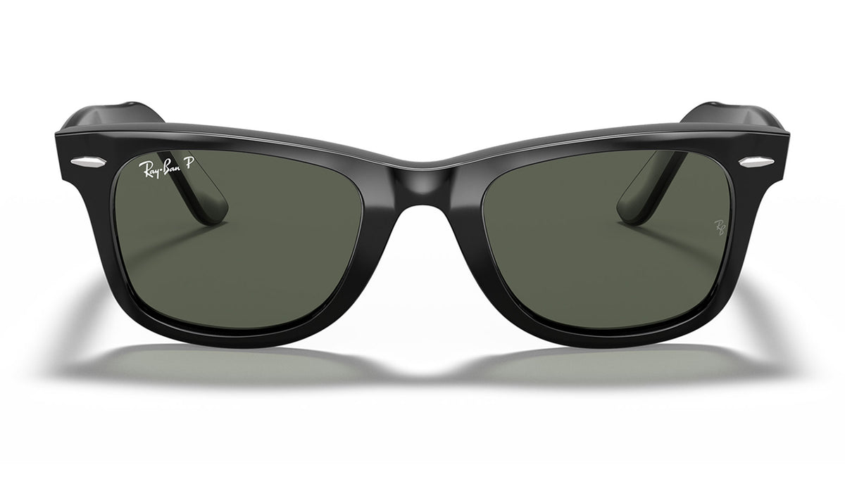 Ray-Ban RB2140 Original Wayfarer Sunglasses - Black / Green Polarised