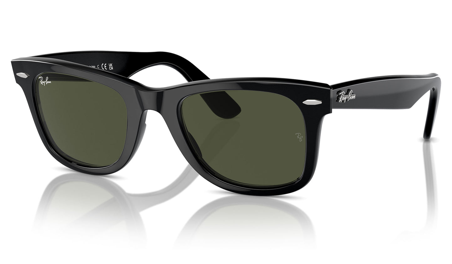 Ray-Ban RB2140 Original Wayfarer Sunglasses - Black / Green G-15