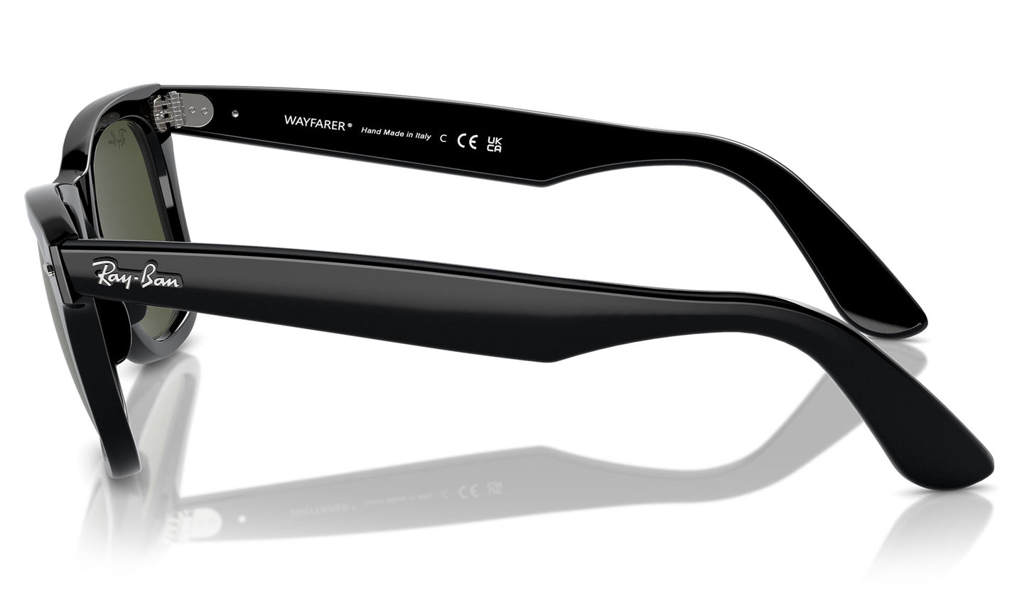 Ray-Ban RB2140 Original Wayfarer Sunglasses - Black / Green G-15