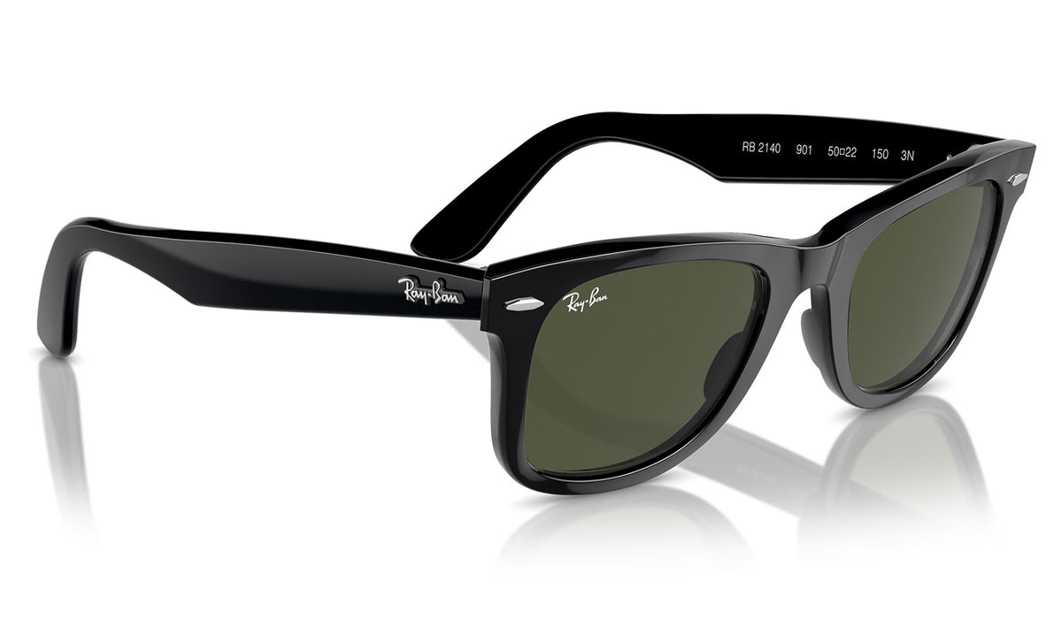 Ray-Ban RB2140 Original Wayfarer Sunglasses - Black / Green G-15