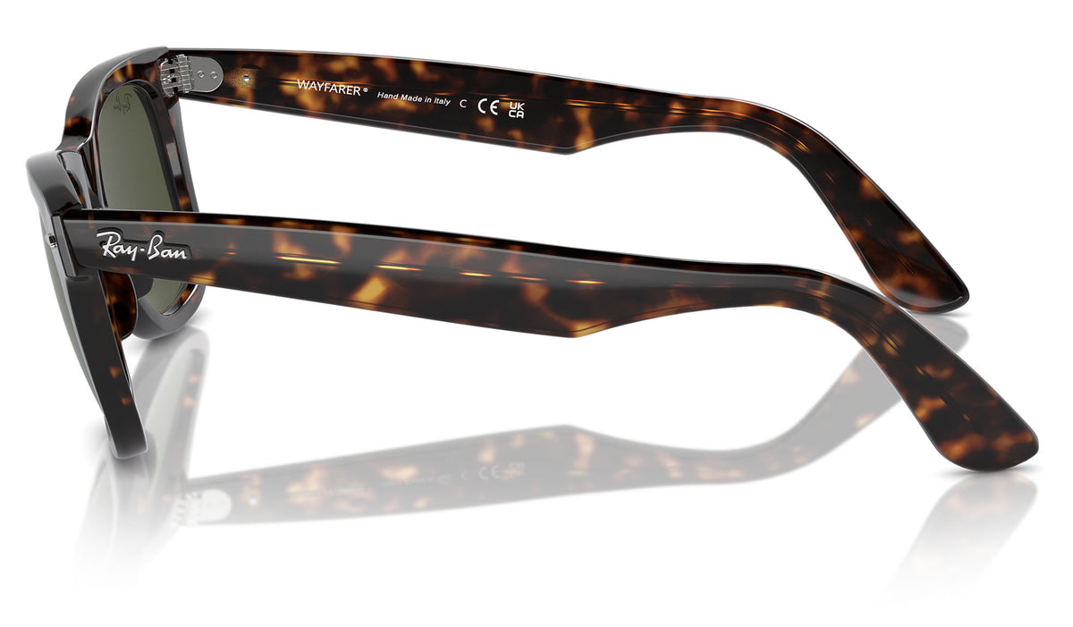 Ray-Ban RB2140 Original Wayfarer Sunglasses - Tortoise / Green