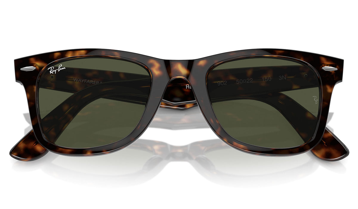 Ray-Ban RB2140 Original Wayfarer Sunglasses - Tortoise / Green