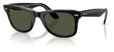 Ray-Ban RB2140 Original Wayfarer Sunglasses - Black On Transparent / Green