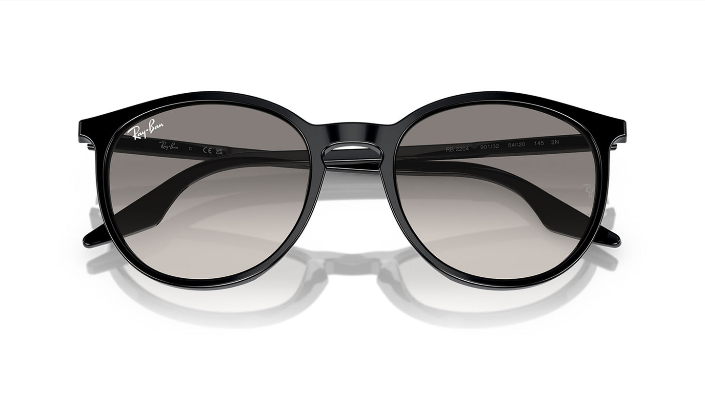Ray-Ban RB2204 Sunglasses - Black / Light Grey