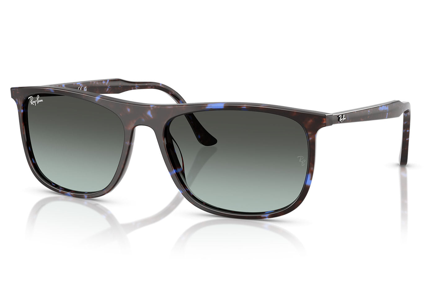 Ray-Ban RB2216 Sunglasses - Havana Blue Turtle / Blue Vintage Gradient Black