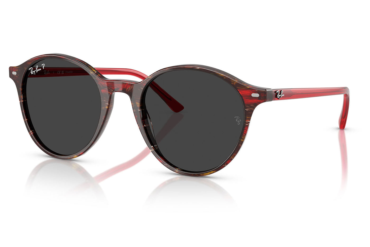 Ray-Ban RB2230 Bernard Sunglasses - Transparent Shade Fantasy Red / Polar Black