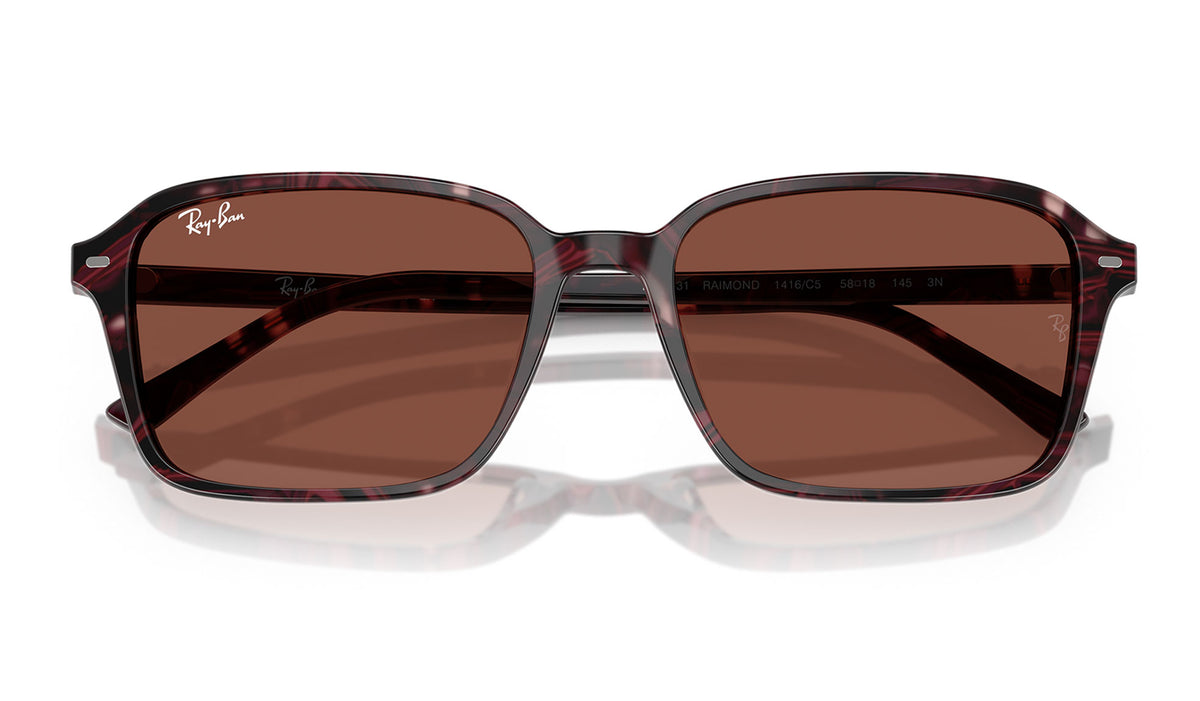 Ray-Ban RB2231 Raimond Sunglasses - Transparent Fantasy Violet & Red / Red
