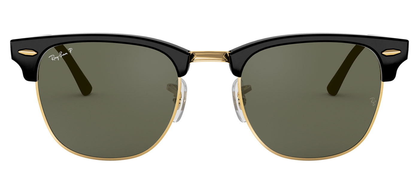 Ray-Ban RB3016 Clubmaster Sunglasses - Black / Green Polarised