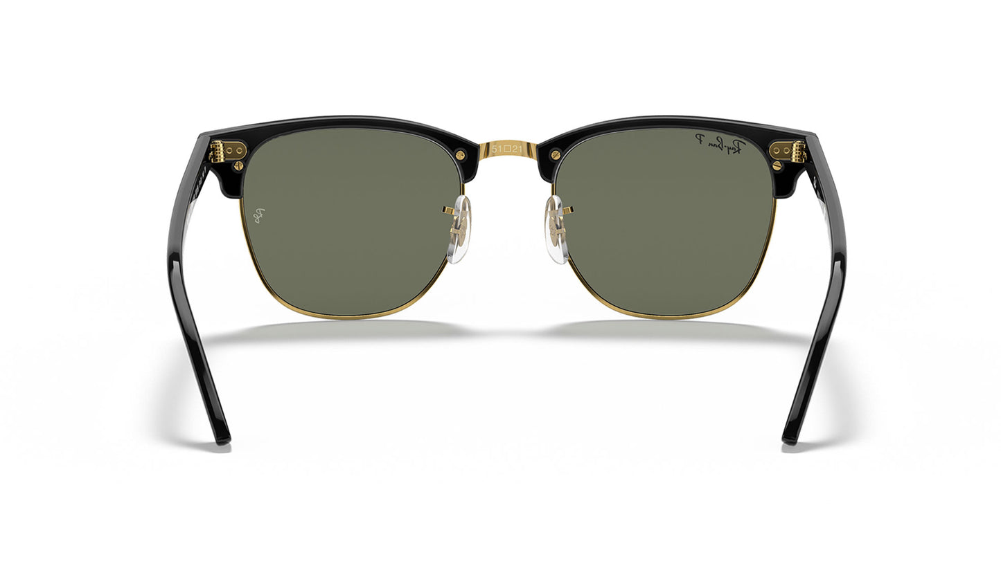 Ray-Ban RB3016 Clubmaster Sunglasses - Black / Green Polarised