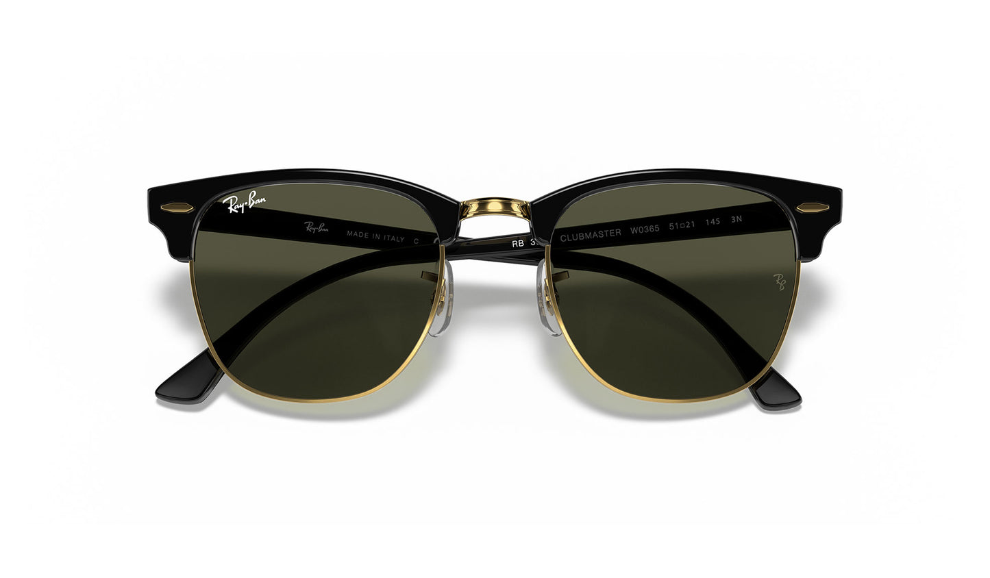 Ray-Ban RB3016 Clubmaster Sunglasses - Black / Green