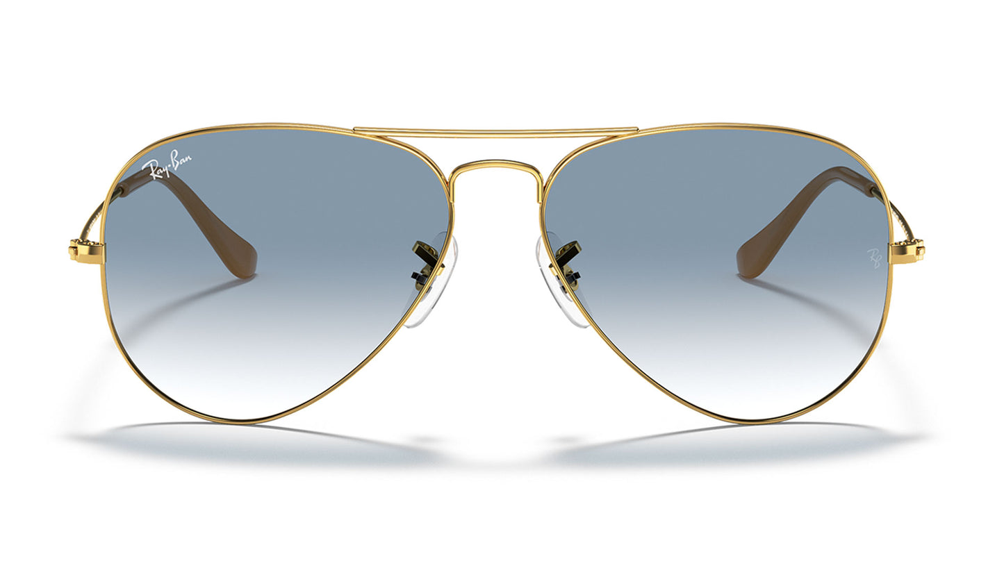 Ray-Ban RB3025 Aviator Sunglasses - Gold / Light Blue Gradient