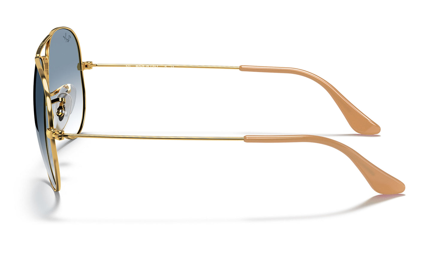 Ray-Ban RB3025 Aviator Sunglasses - Gold / Light Blue Gradient