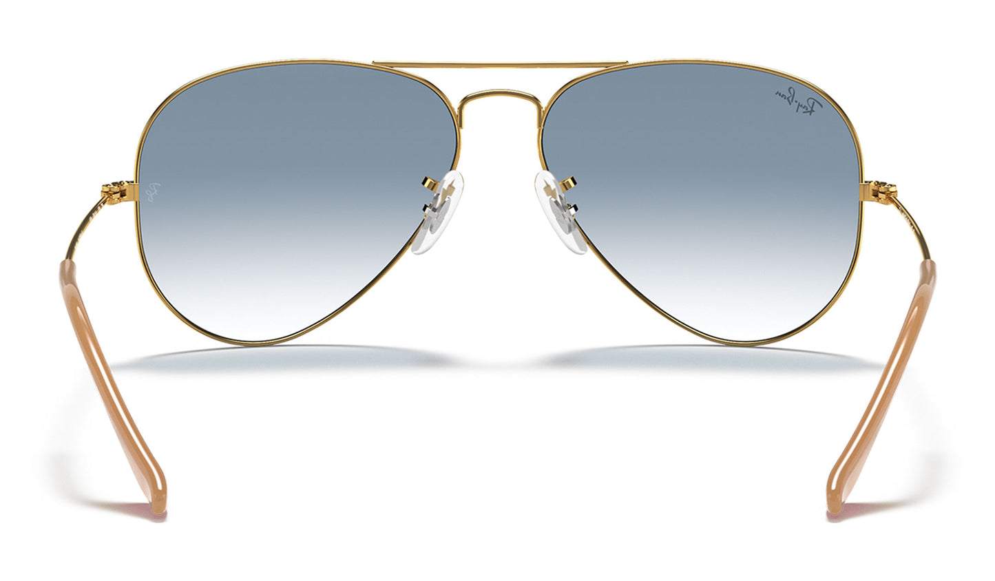 Ray-Ban RB3025 Aviator Sunglasses - Gold / Light Blue Gradient