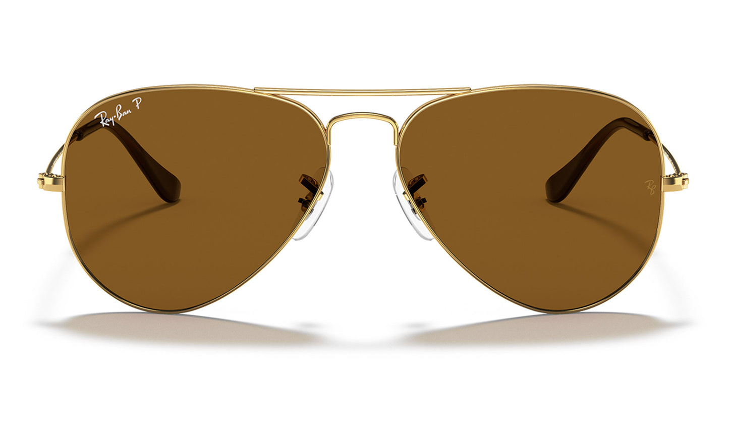 Ray-Ban RB3025 Aviator Sunglasses - Gold / Brown Polarised