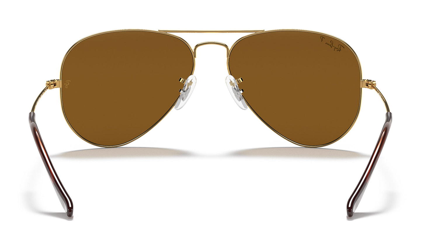 Ray-Ban RB3025 Aviator Sunglasses - Gold / Brown Polarised