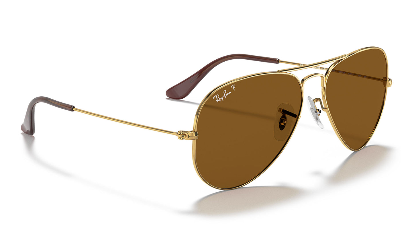 Ray-Ban RB3025 Aviator Sunglasses - Gold / Brown Polarised