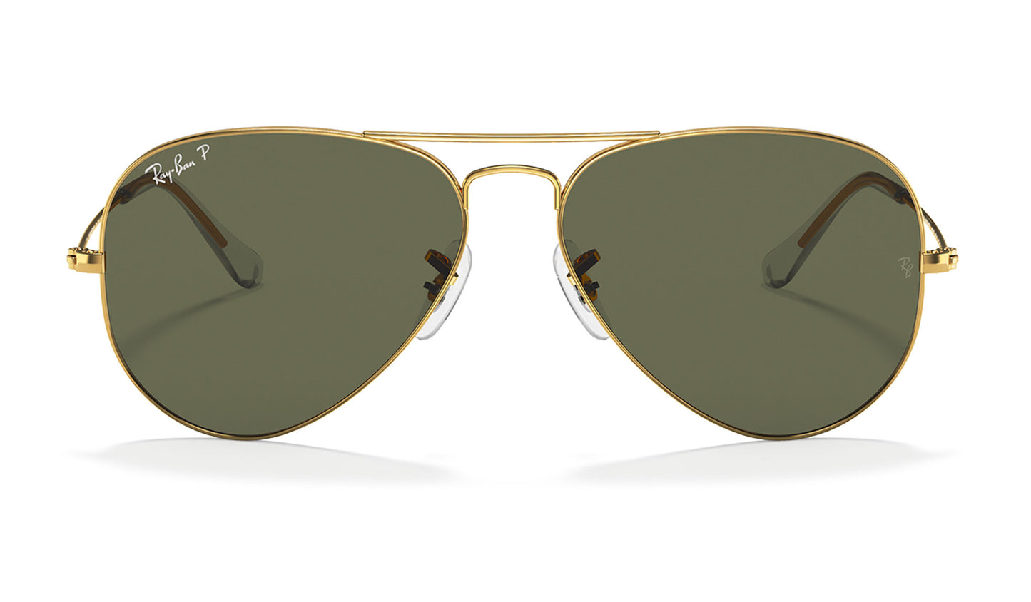Ray-Ban RB3025 Aviator Sunglasses - Gold / Green Polarised