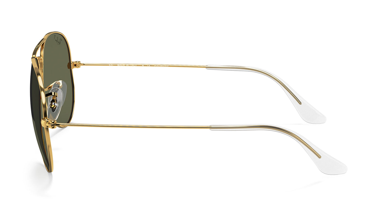 Ray-Ban RB3025 Aviator Sunglasses - Gold / Green Polarised