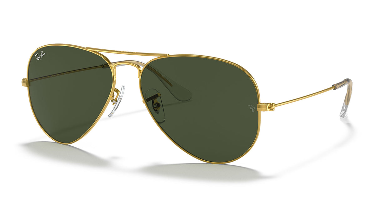 Ray-Ban RB3025 Aviator Sunglasses - Gold / Green