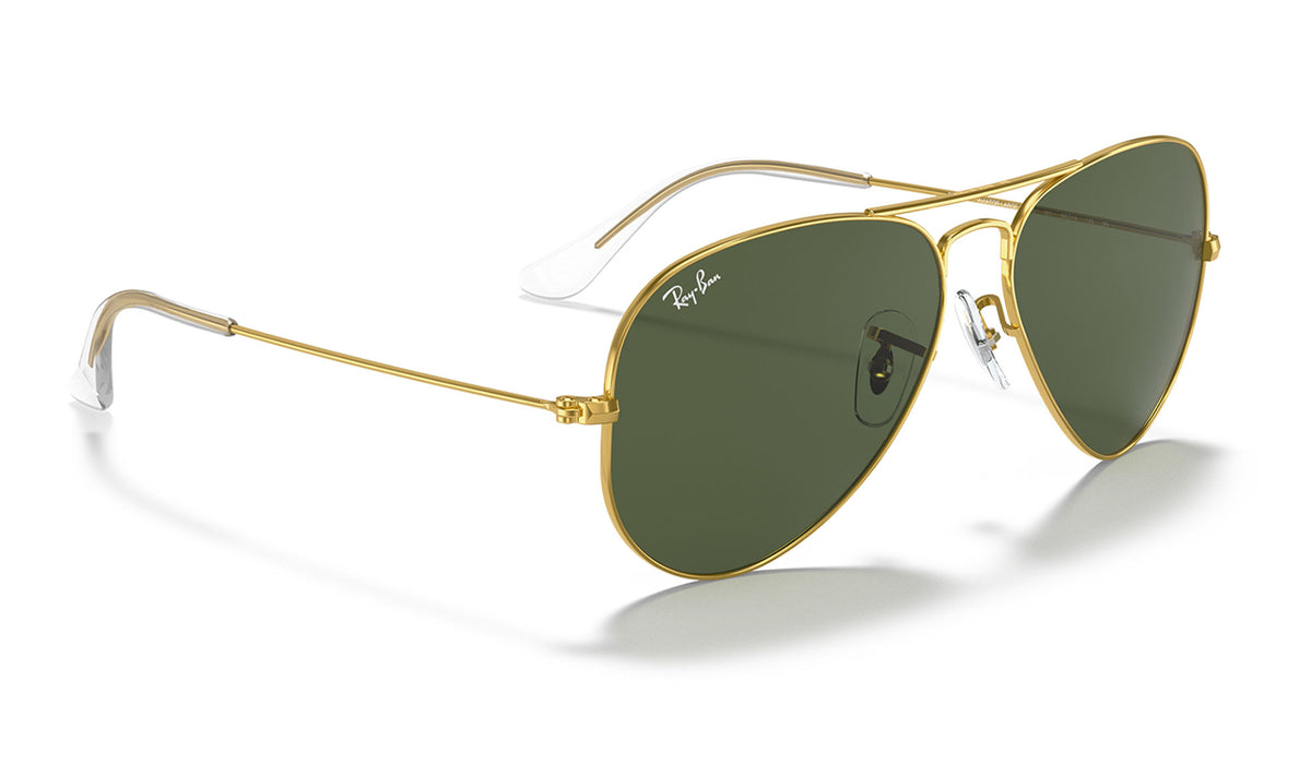 Ray-Ban RB3025 Aviator Sunglasses - Gold / Green