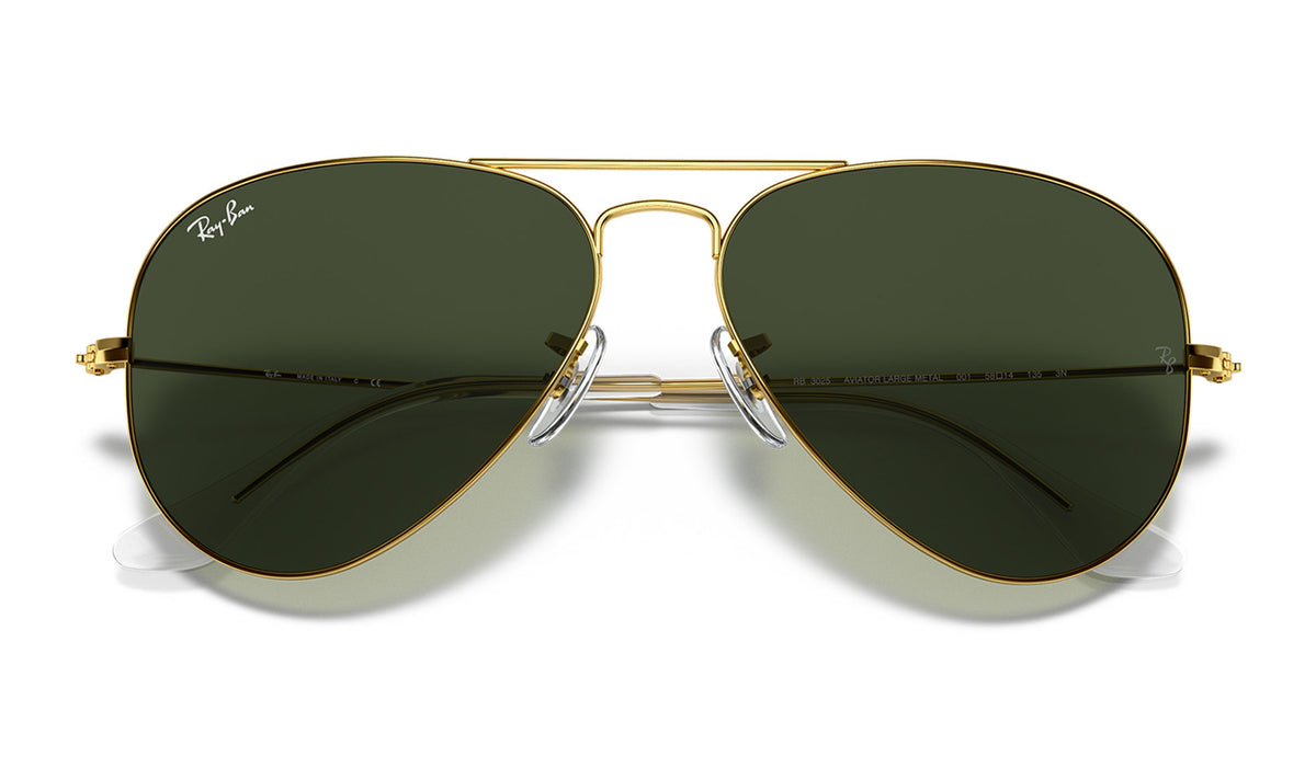 Ray-Ban RB3025 Aviator Sunglasses - Gold / Green