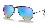 Ray-Ban RB3025 Aviator Sunglasses - Black / Blue Gradient Flash