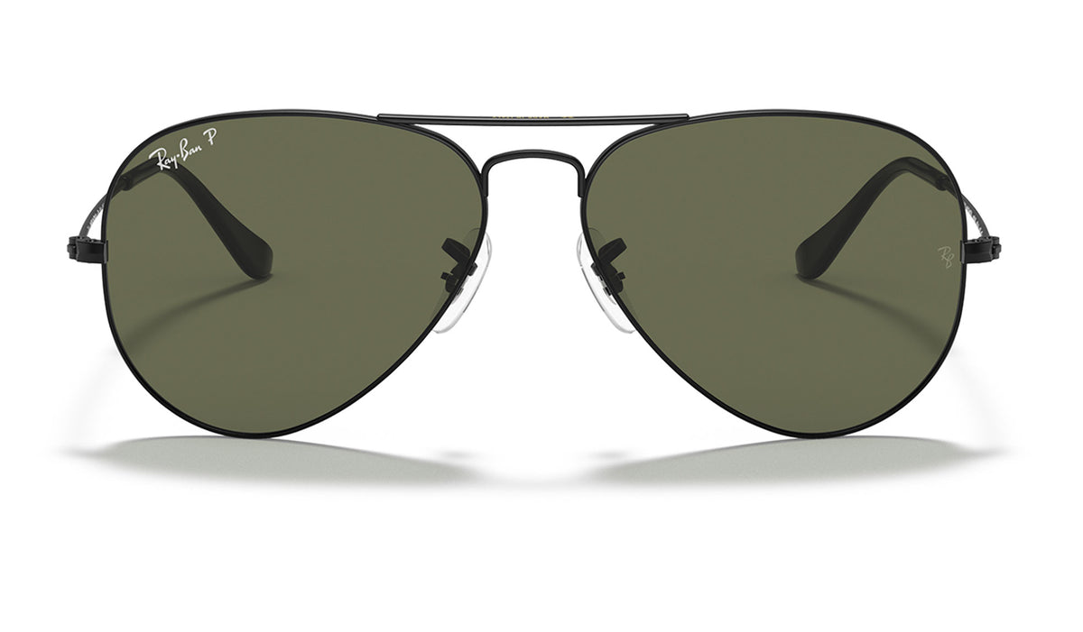 Ray-Ban RB3025 Aviator Sunglasses - Black / Green Polarised