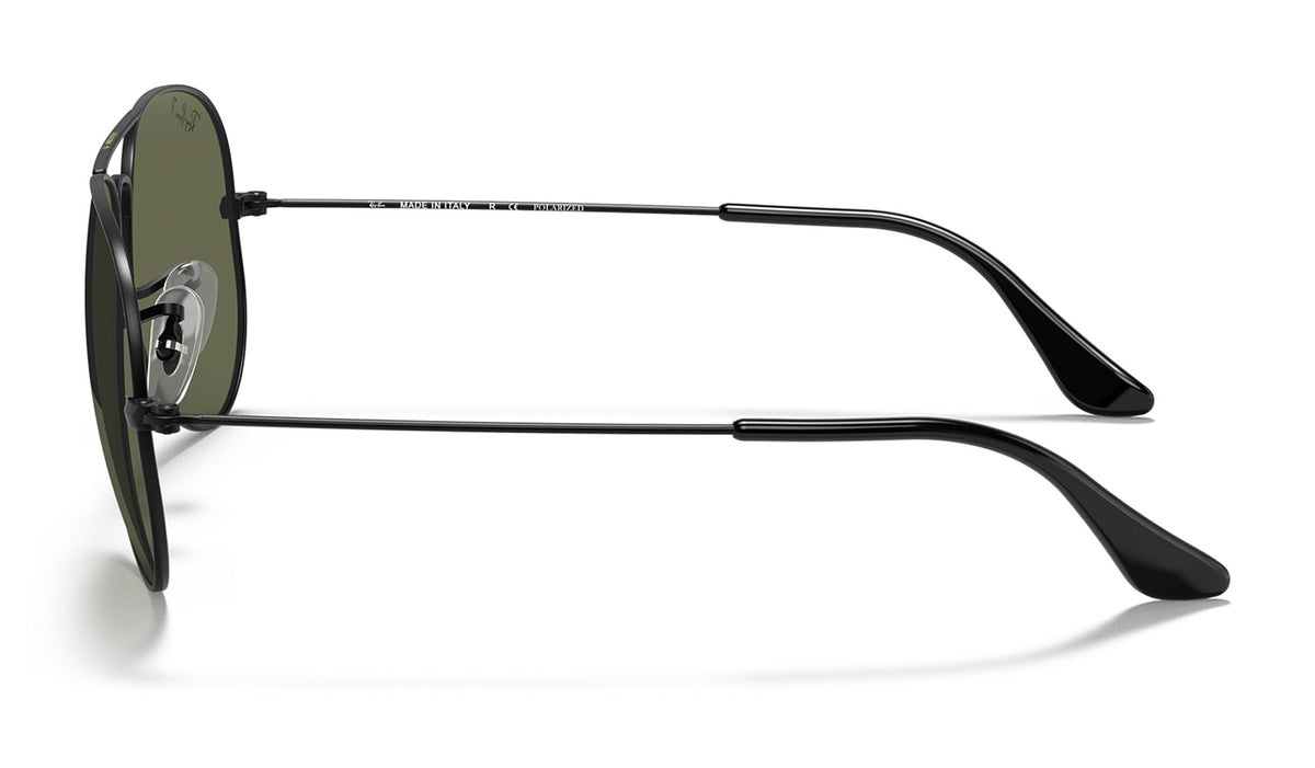 Ray-Ban RB3025 Aviator Sunglasses - Black / Green Polarised