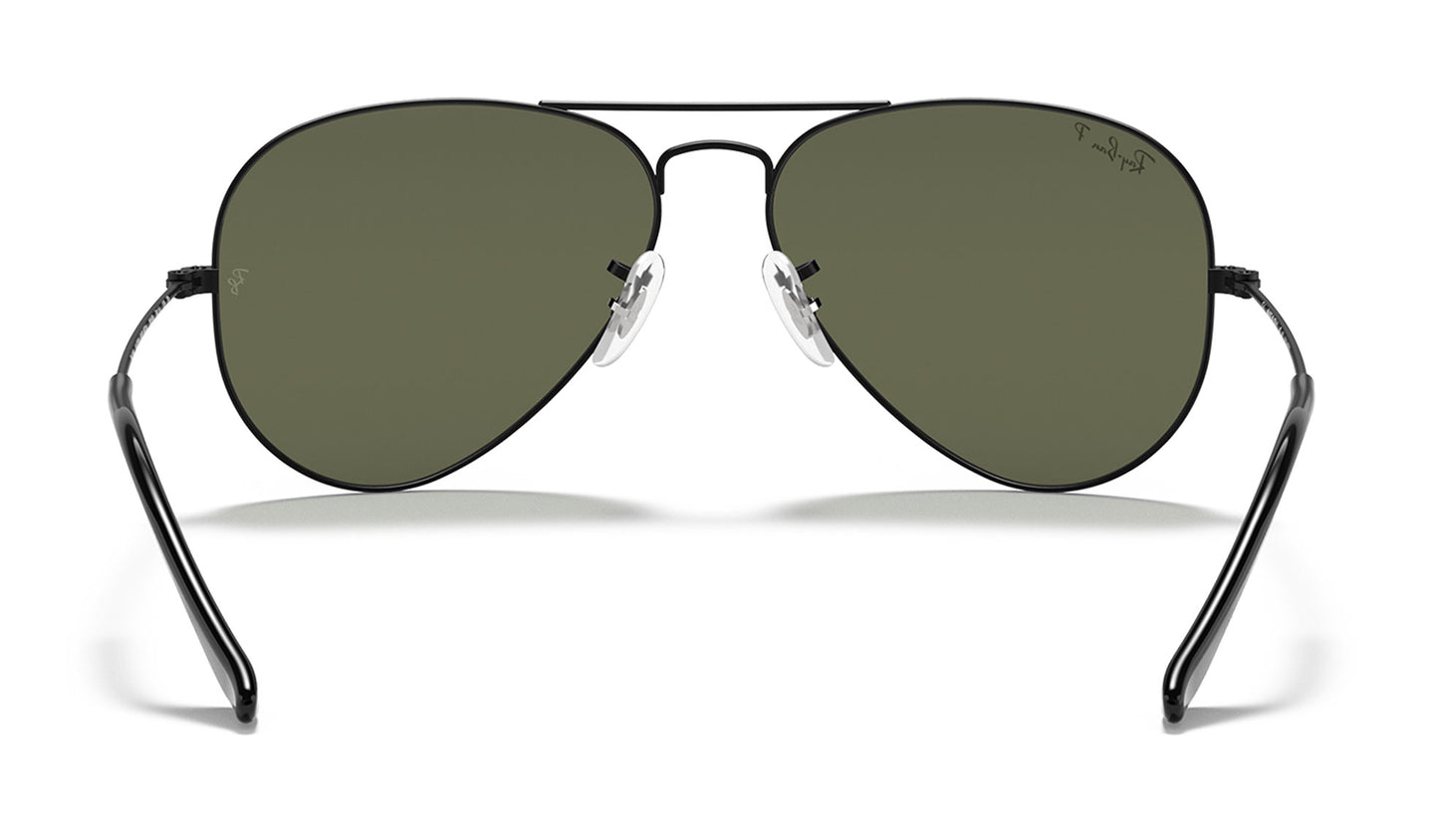 Ray-Ban RB3025 Aviator Sunglasses - Black / Green Polarised
