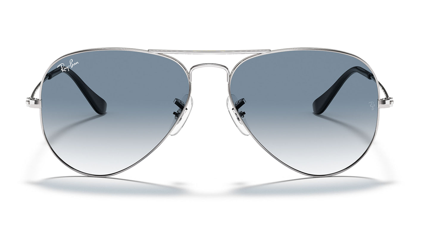 Ray-Ban RB3025 Aviator Sunglasses - Silver / Blue Gradient