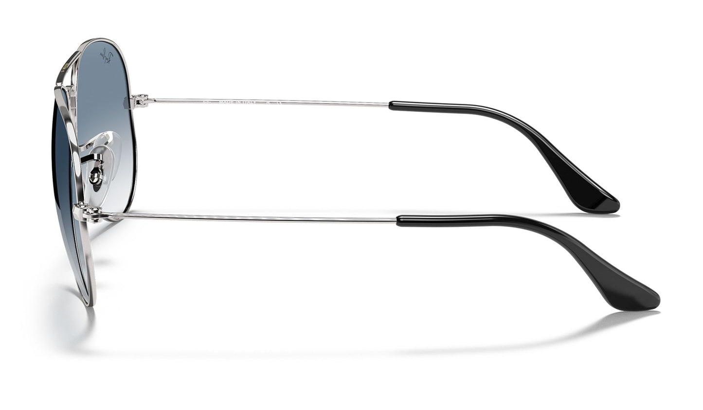 Ray-Ban RB3025 Aviator Sunglasses - Silver / Blue Gradient