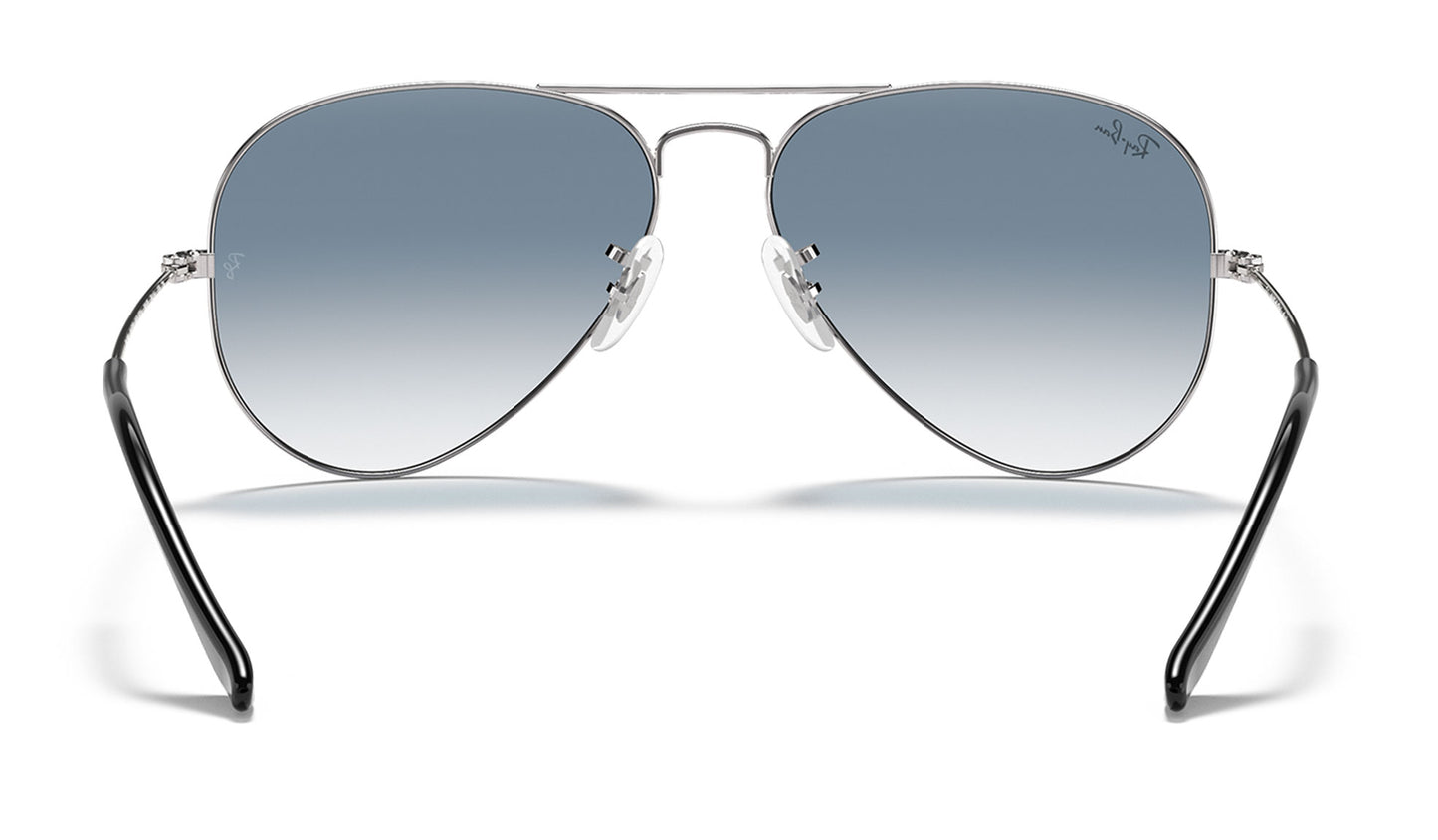 Ray-Ban RB3025 Aviator Sunglasses - Silver / Blue Gradient