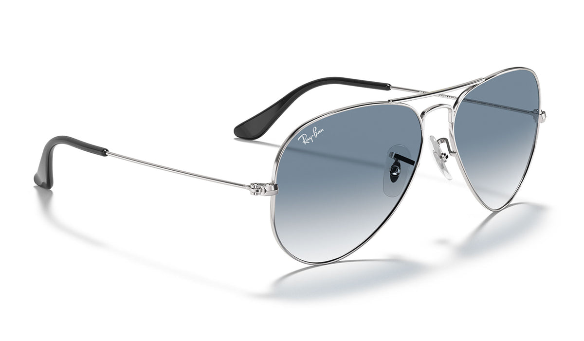 Ray-Ban RB3025 Aviator Sunglasses - Silver / Blue Gradient