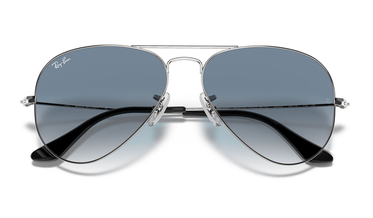 Ray-Ban RB3025 Aviator Sunglasses - Silver / Blue Gradient