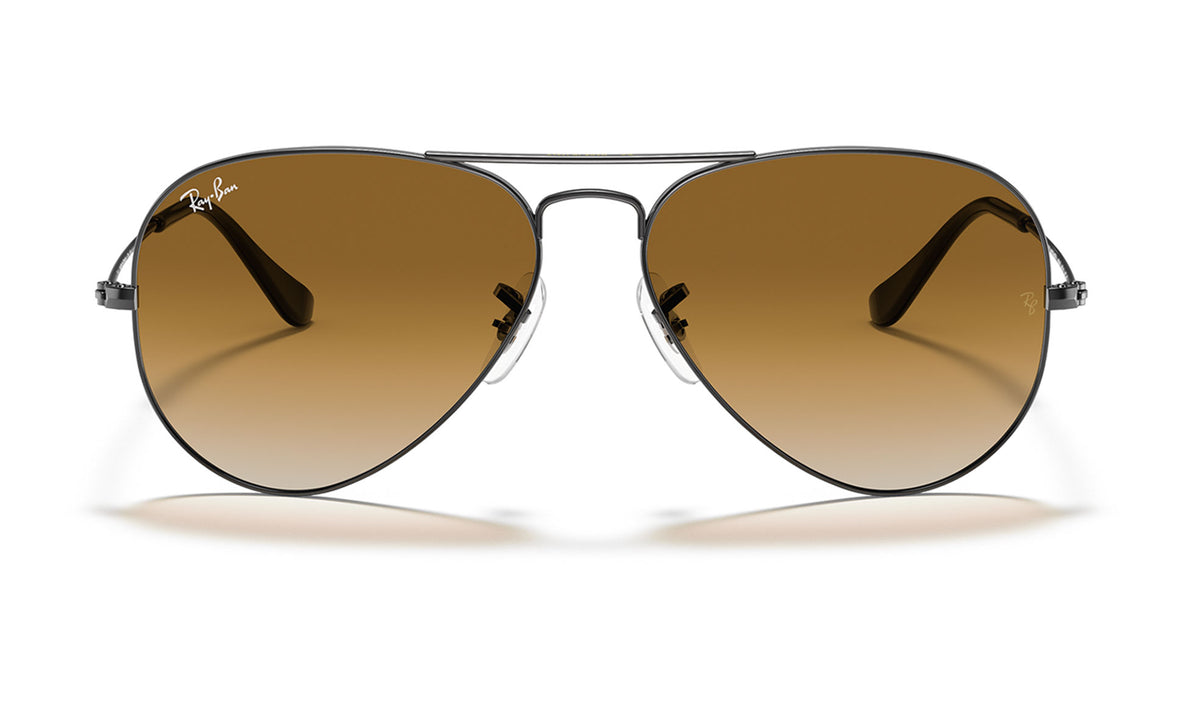 Ray-Ban RB3025 Aviator Sunglasses - Gunmetal / Brown Gradient