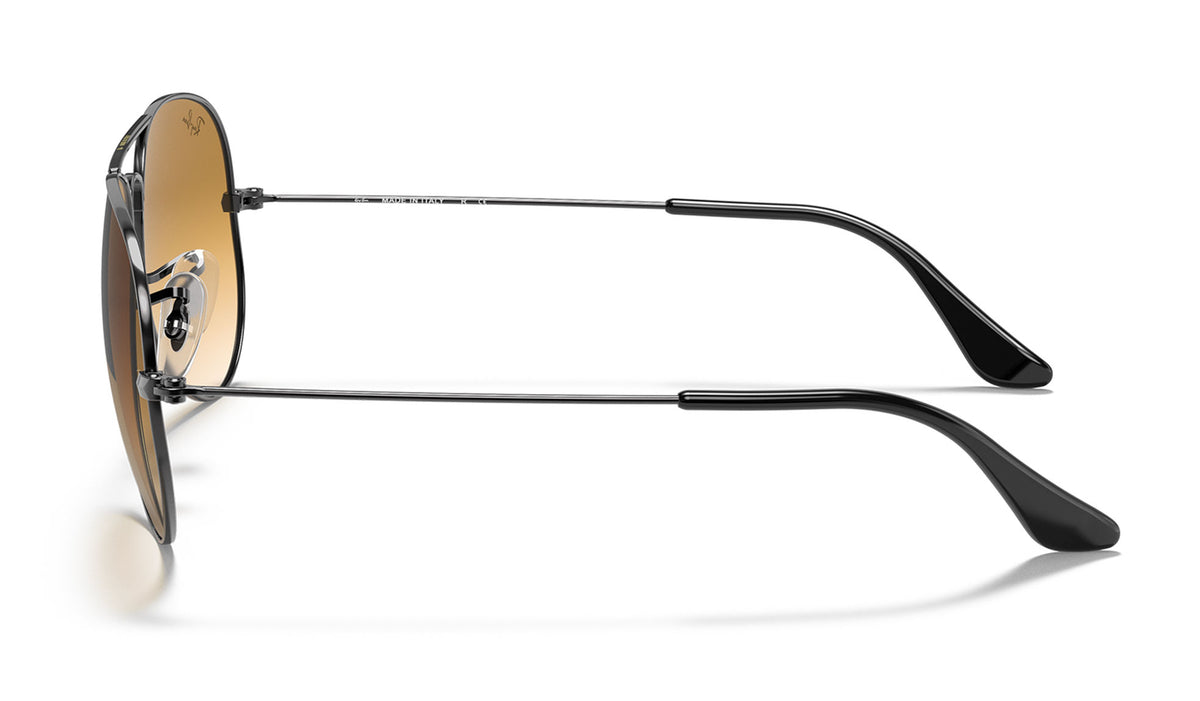 Ray-Ban RB3025 Aviator Sunglasses - Gunmetal / Brown Gradient