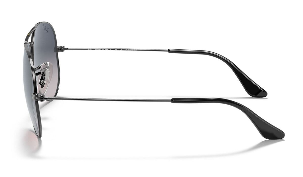 Ray-Ban RB3025 Aviator Sunglasses - Gunmetal / Blue Grey Gradient Polarised