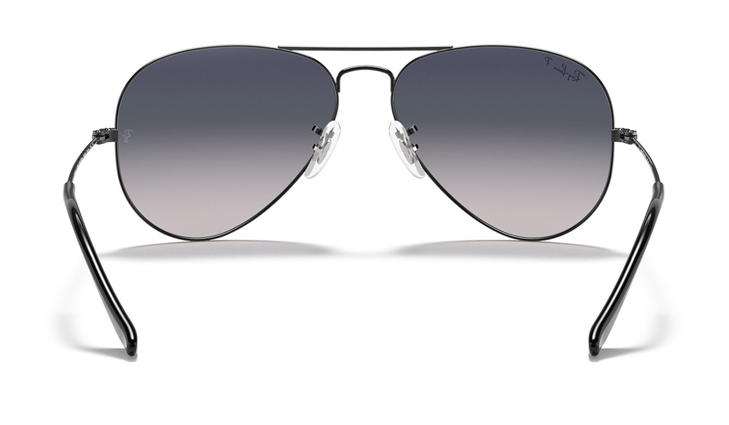 Ray-Ban RB3025 Aviator Sunglasses - Gunmetal / Blue Grey Gradient Polarised
