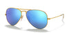 Ray-Ban RB3025 Aviator Sunglasses - Matte Gold / Blue Flash