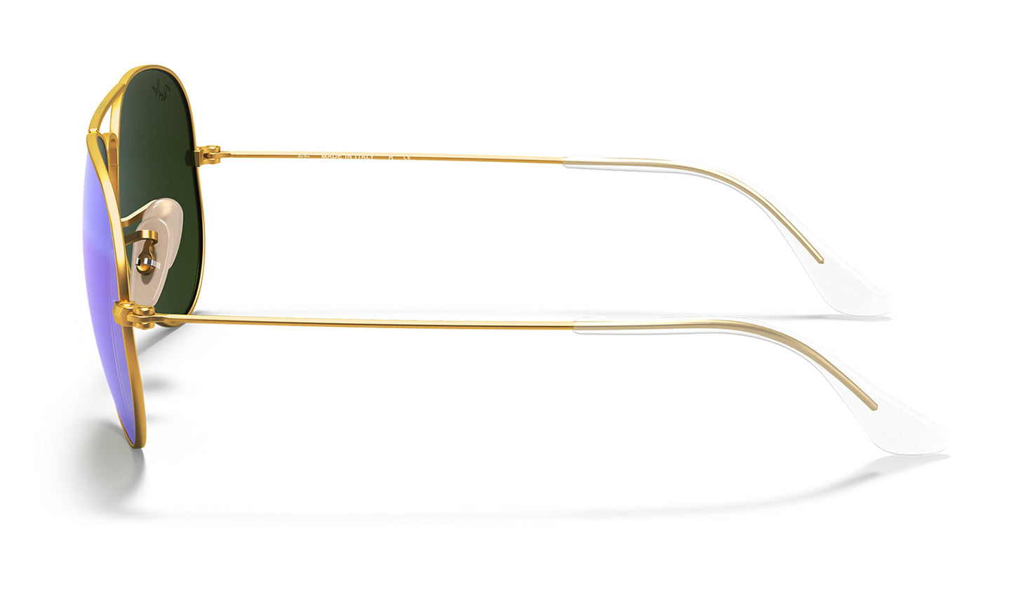 Ray-Ban RB3025 Aviator Sunglasses - Matte Gold / Blue Flash