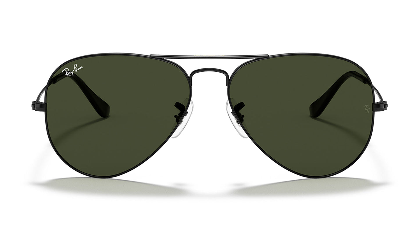 Ray-Ban RB3025 Aviator Sunglasses - Black / Green