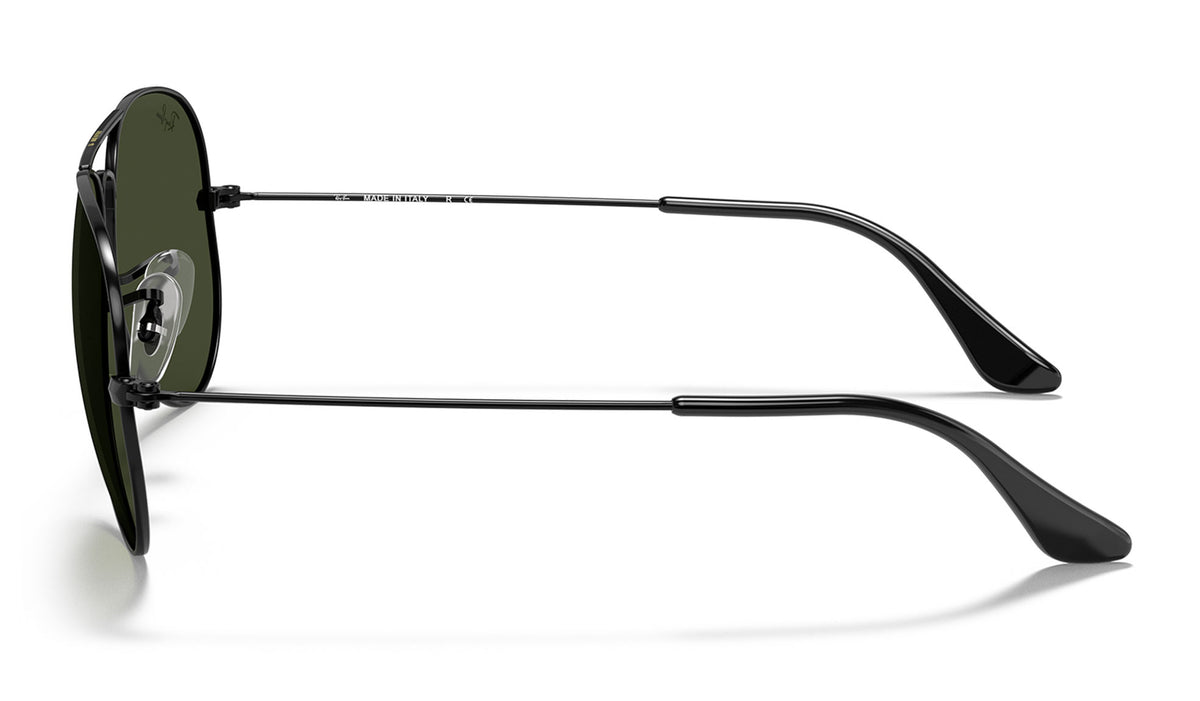 Ray-Ban RB3025 Aviator Sunglasses - Black / Green