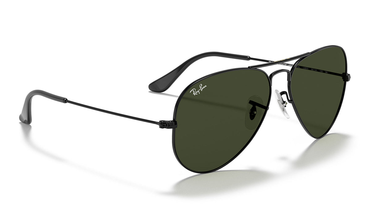 Ray-Ban RB3025 Aviator Sunglasses - Black / Green